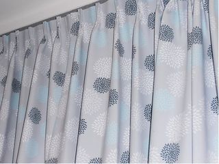 French pleat curtains on single track