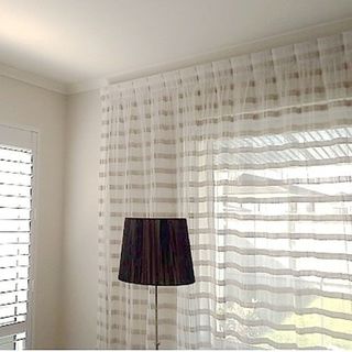 Inverted pleats sheer curtain