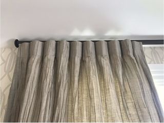 Limit pleat curtains on 35mm rod