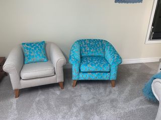Tub armchairs recovered