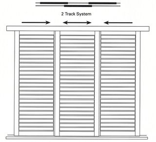 3 Panel Slider with 2 Tracks