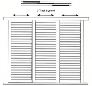 3 Panel Slider with 3 Tracks