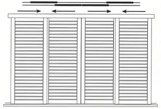 4 Panel Slider with Centre Opening