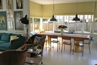 Bank of roman blinds