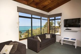 Roman blinds in a corner