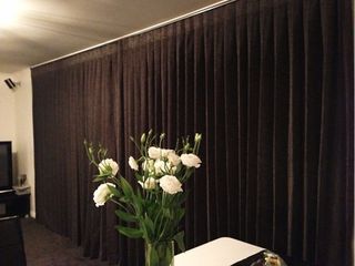 Inverted pleat curtains