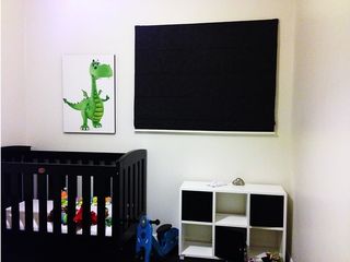 Roman blind in plain black