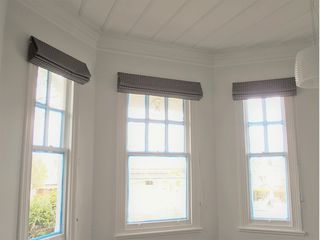 Roman blinds in bay window