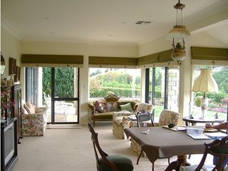 Silk roman blinds with bottom border & detail
