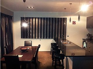 Striped roman blind