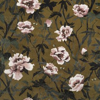 Shop Mokum Peonia Velvet curtain fabric at McKenzie House